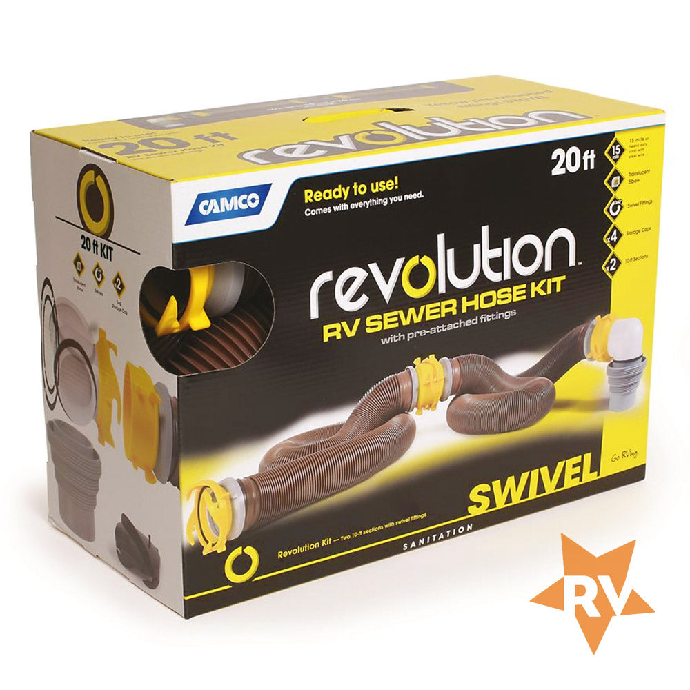 Revolution 20' Sewer Hose Kit  |  Everything you need for connecting your RV to your waste